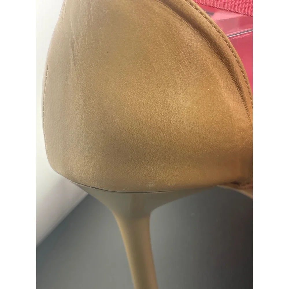 Eugenia Kim Nude Leather Ribbon Lace Up Heels Pink Grosgrain Sandals balletcore